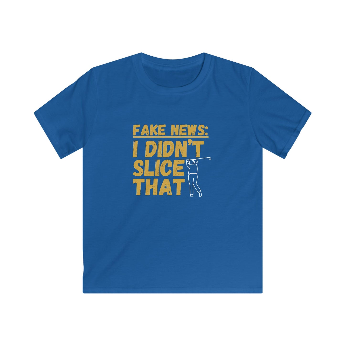Fake News: I Didn't Slice That Kids Tee - Golf Funny Kid Shirt
