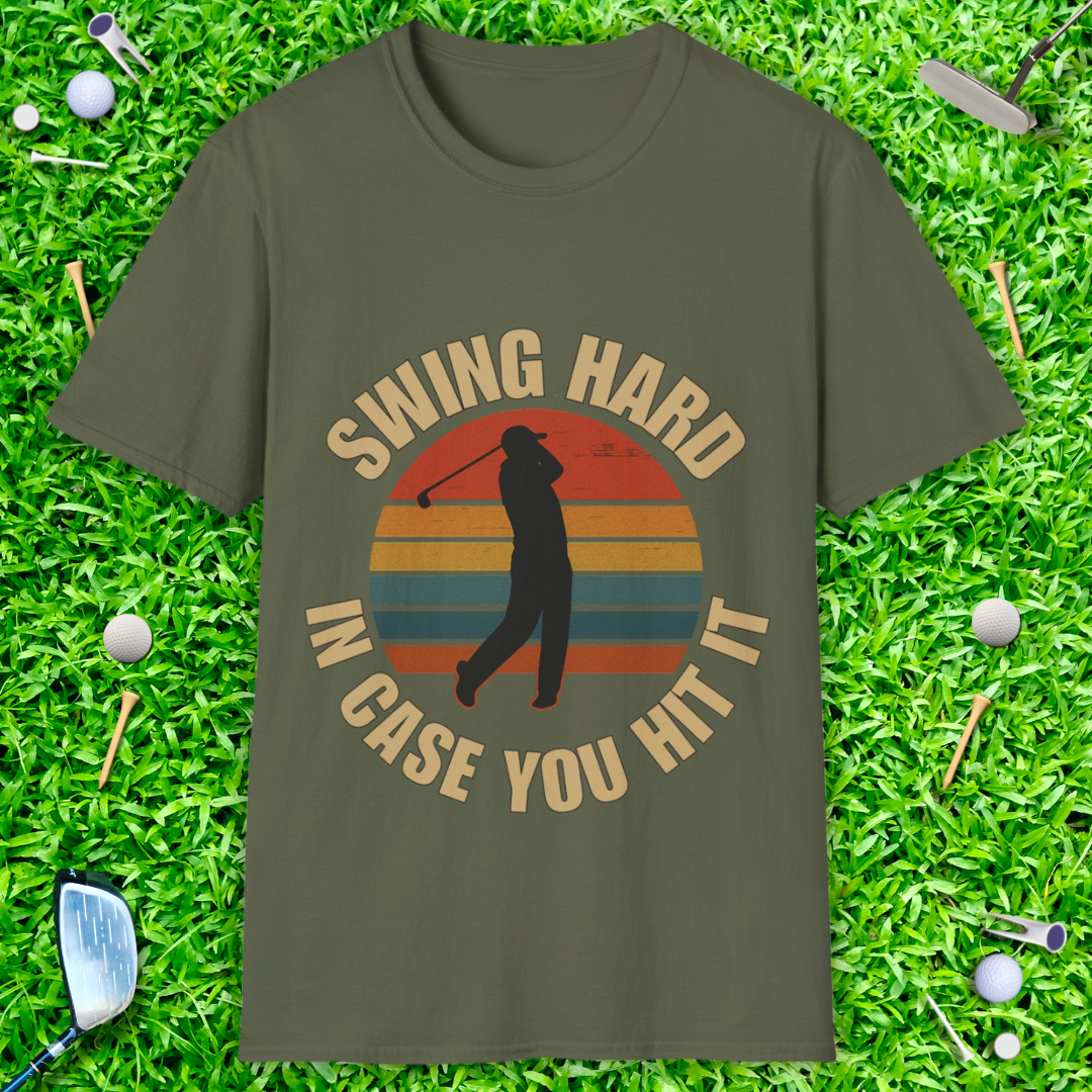 Swing Hard In Case You Hit It Retro T-Shirt