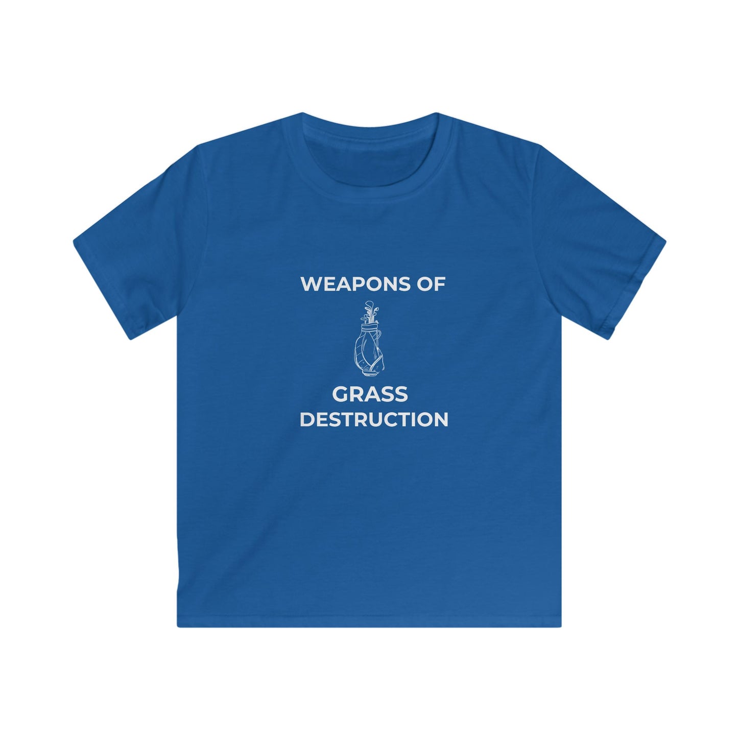 Weapons of Grass Destruction Kids T‑Shirt – Funny Golf Shirt for Kids