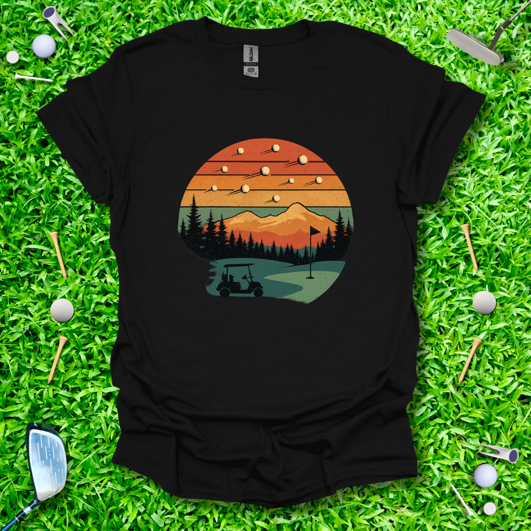 Shooting Golf Balls Retro T-Shirt