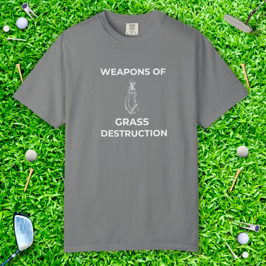 Weapons of Grass Destruction T-Shirt — Funny Golf Tee