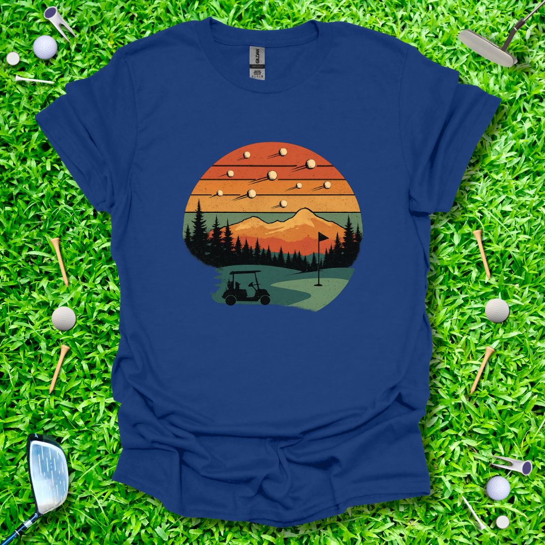 Shooting Golf Balls Retro T-Shirt