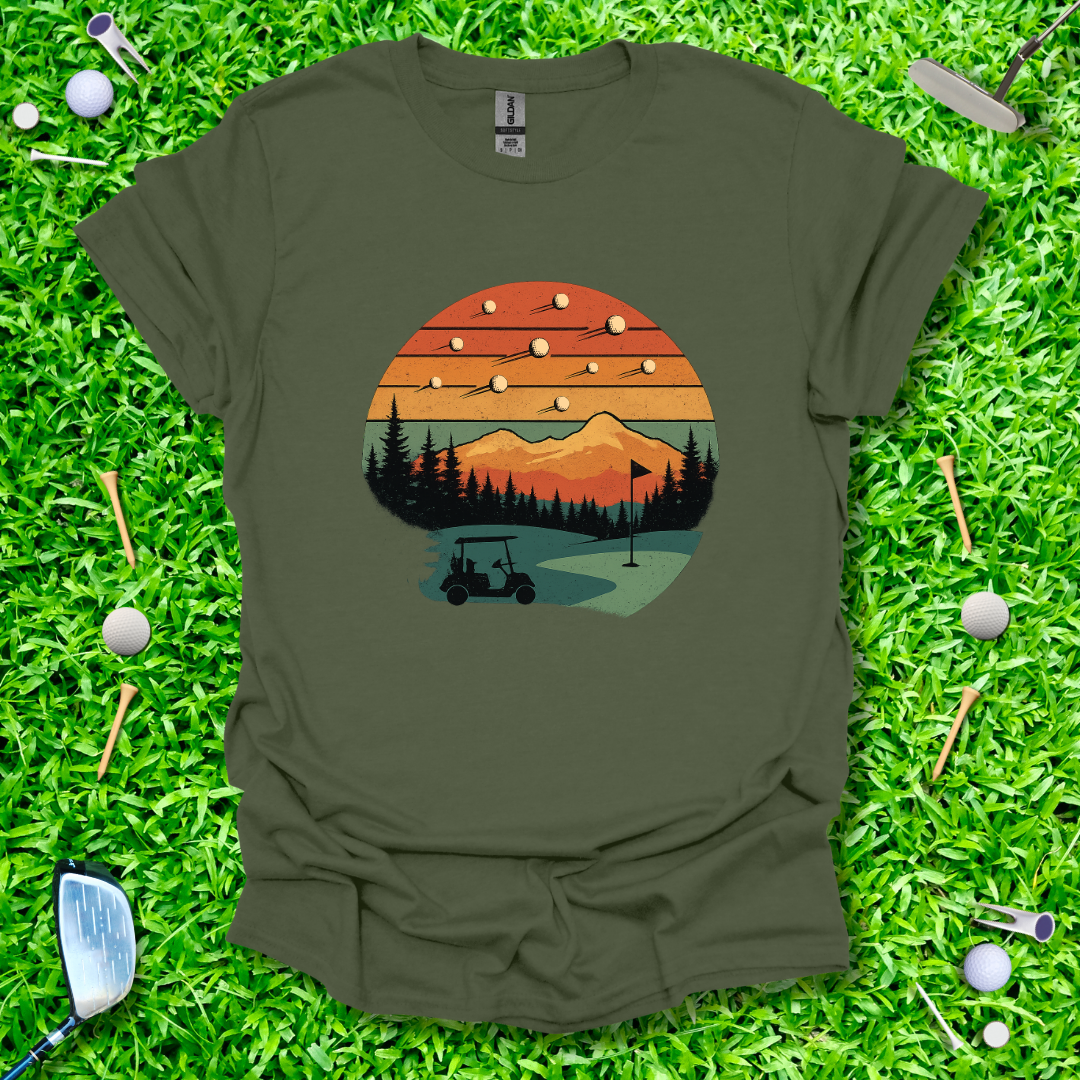 Shooting Golf Balls Retro T-Shirt
