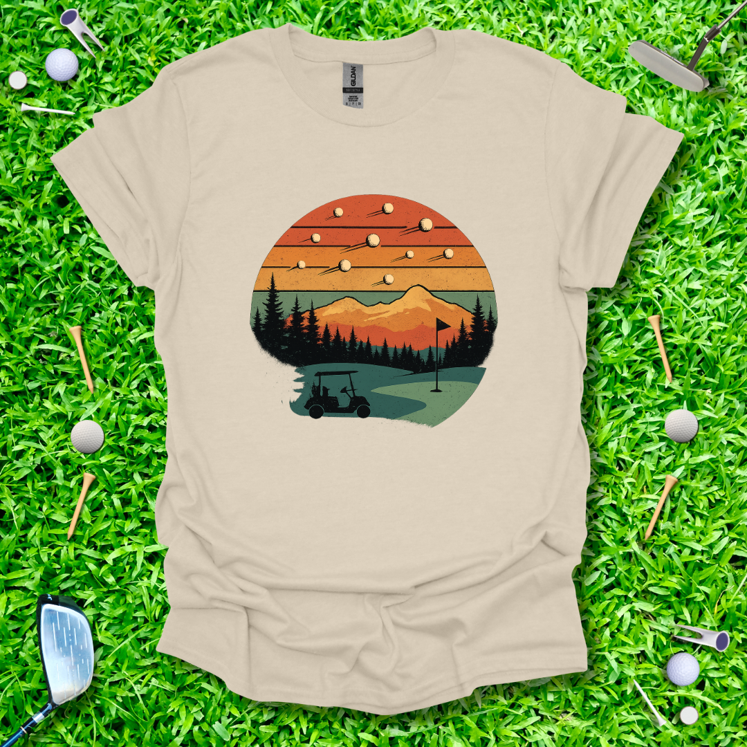 Shooting Golf Balls Retro T-Shirt