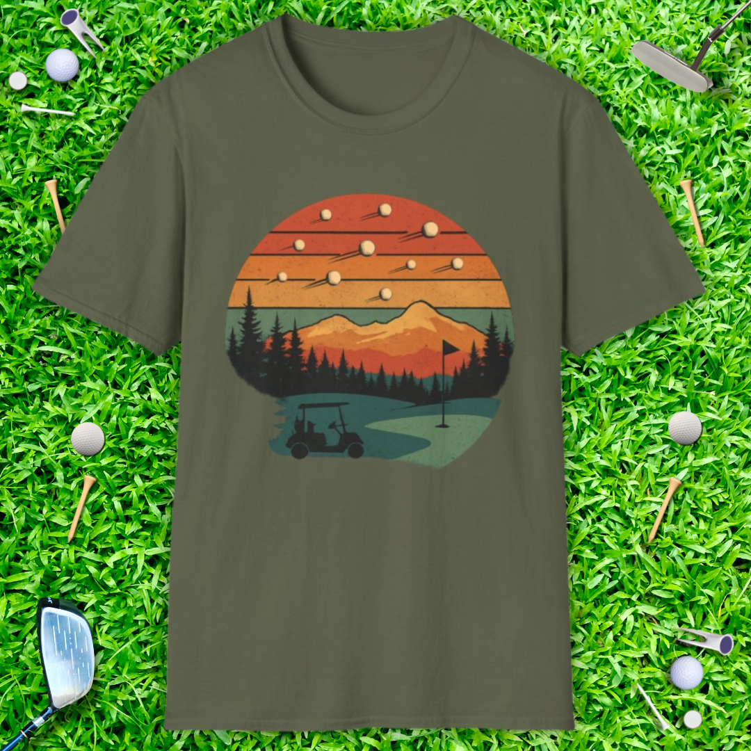 Shooting Golf Balls Retro T-Shirt