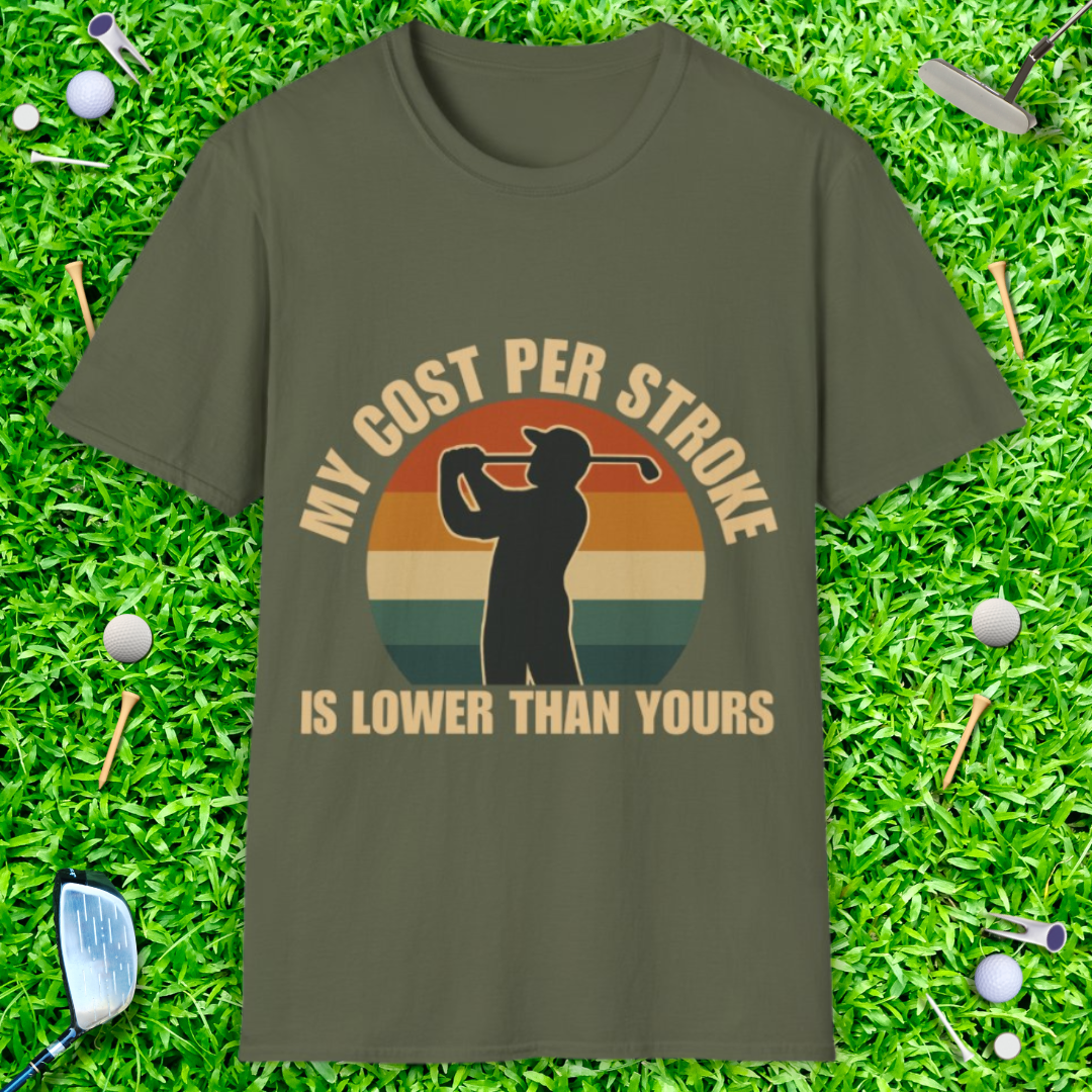 My Cost Per Stroke is Lower Than Yours - Retro T-Shirt