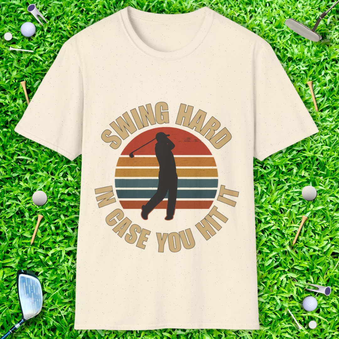 Swing Hard In Case You Hit It Retro T-Shirt