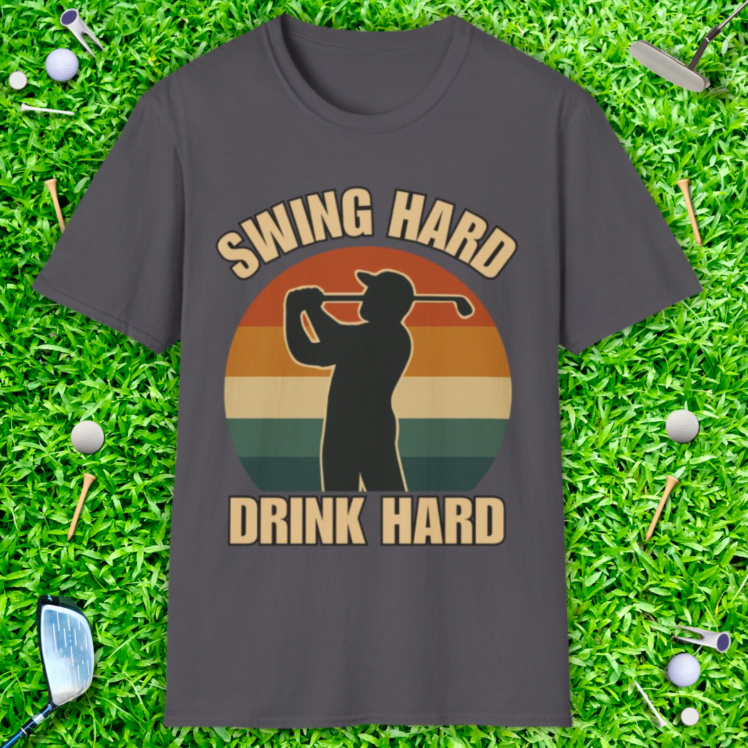 Swing Hard Drink Hard - Retro T-Shirt