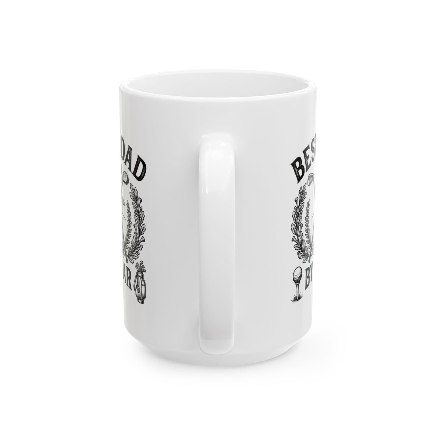 Best Dad Ever Ceramic Mug (15oz) – Vintage Laurel Coffee Cup Gift for Father’s Day