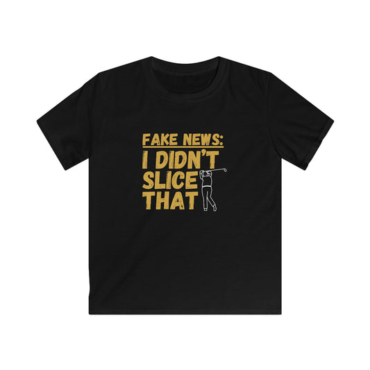 Fake News: I Didn't Slice That Kids Tee - Golf Funny Kid Shirt