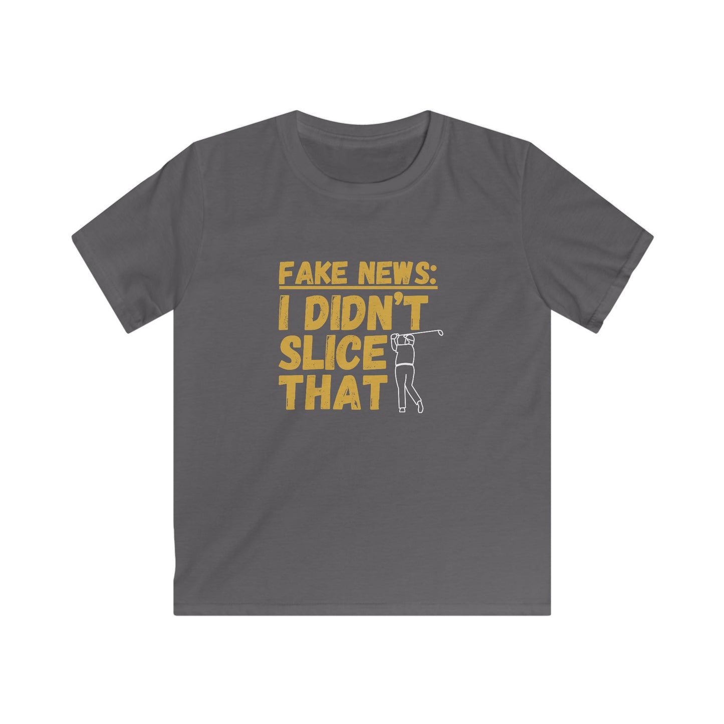 Fake News: I Didn't Slice That Kids Tee - Golf Funny Kid Shirt