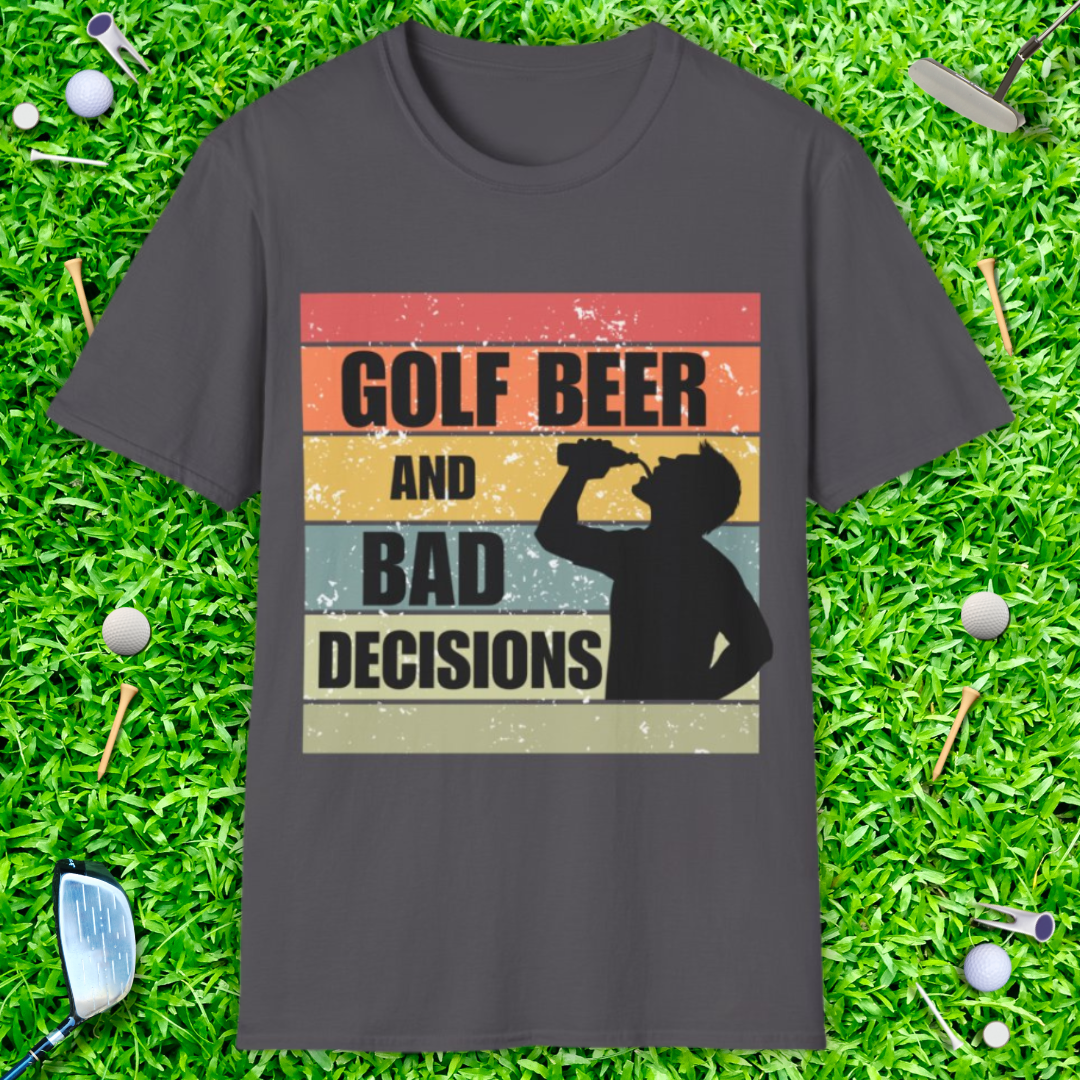 Golf Beer And Bad Decisions Retro T-Shirt