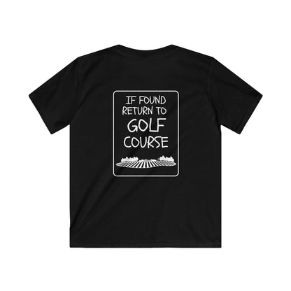 If Found Return to Golf Course Youth Tee — Kids Golf T‑Shirt