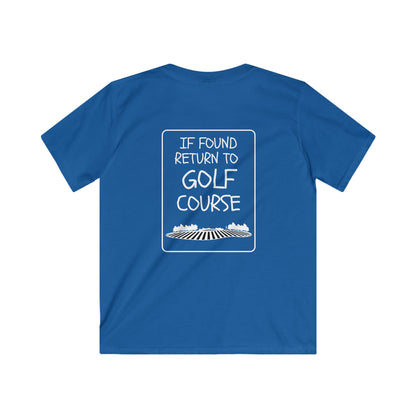 If Found Return to Golf Course Youth Tee — Kids Golf T‑Shirt