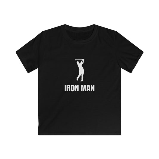 Iron Man Kids Golf Tee  — Youth Golf Silhouette Shirt