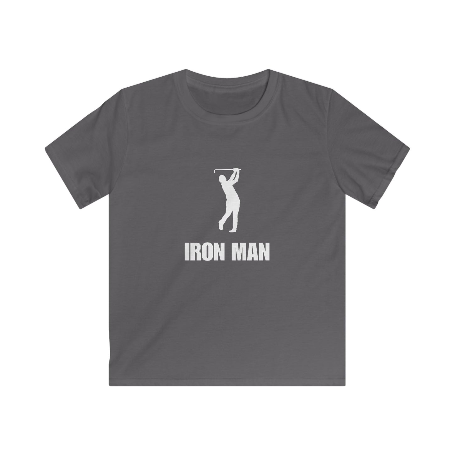 Iron Man Kids Golf Tee  — Youth Golf Silhouette Shirt