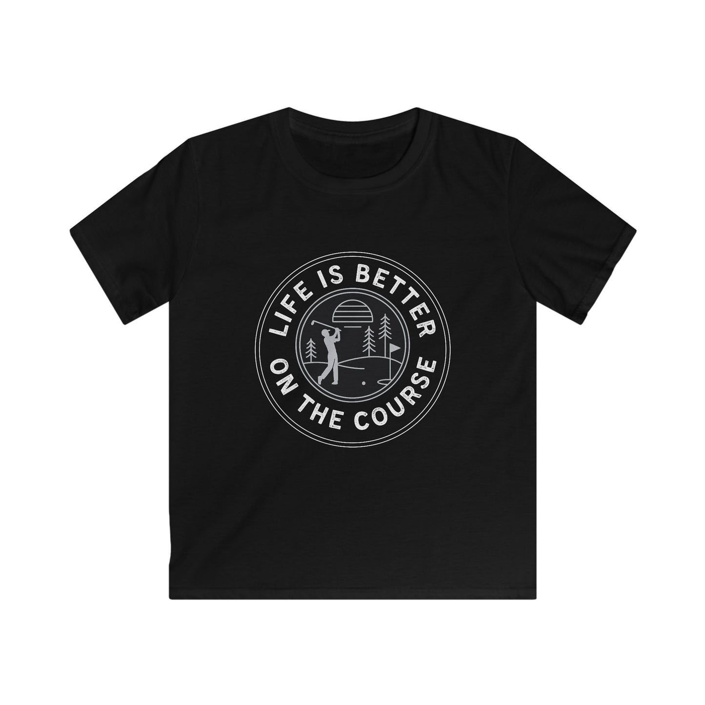 Life Is Better On The Course Kids Tee — Golf Course Graphic