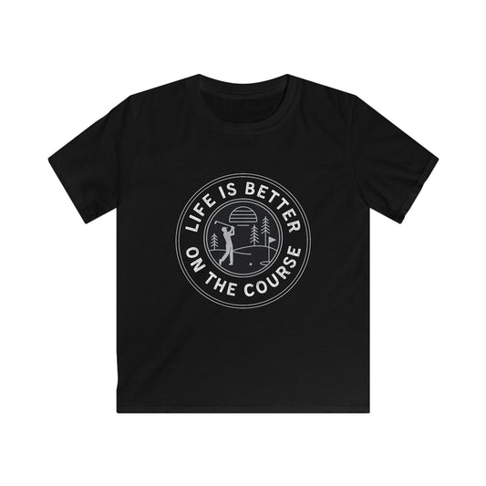 Life Is Better On The Course Kids Tee — Golf Course Graphic