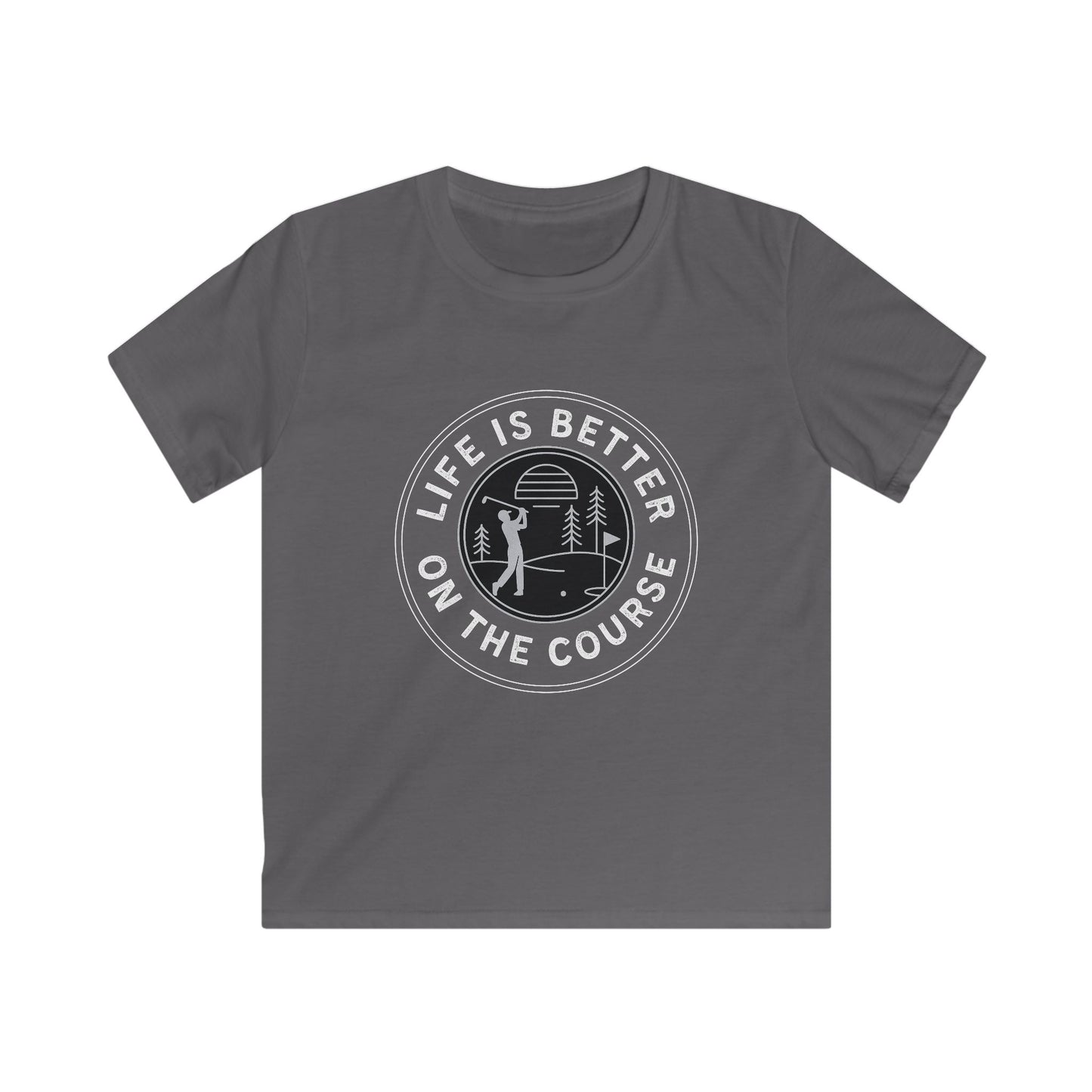 Life Is Better On The Course Kids Tee — Golf Course Graphic