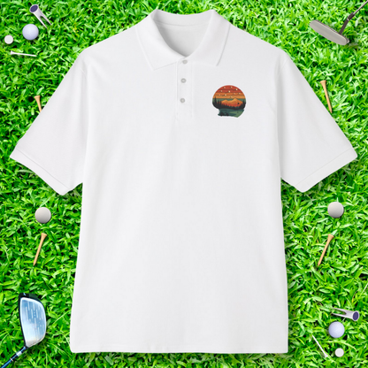 Shooting Golf Balls Retro Polo