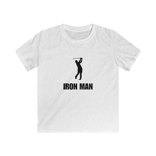 Iron Man Kids Golf Tee  — Youth Golf Silhouette Shirt