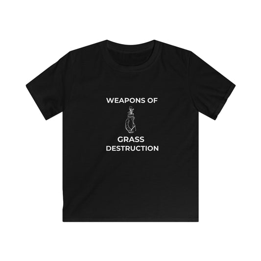 Weapons of Grass Destruction Kids T‑Shirt – Funny Golf Shirt for Kids