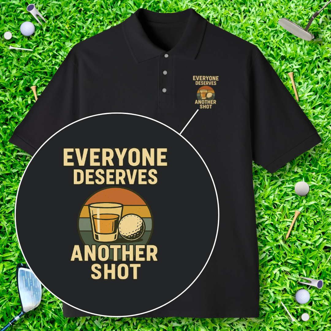 Everyone Deserves Another Shot Retro Polo