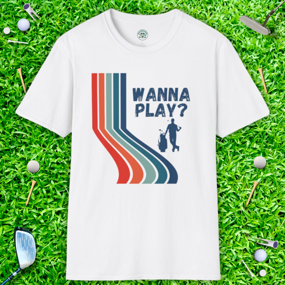 Wanna Play? Retro Golf T-Shirt