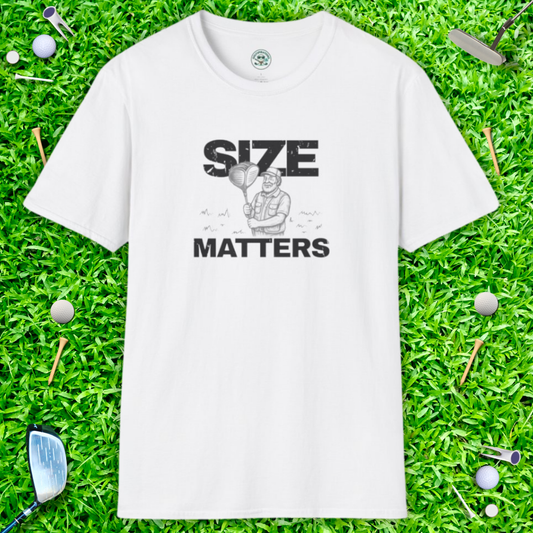 Size Matters T-Shirt — Funny Retro Strongman Graphic Tee
