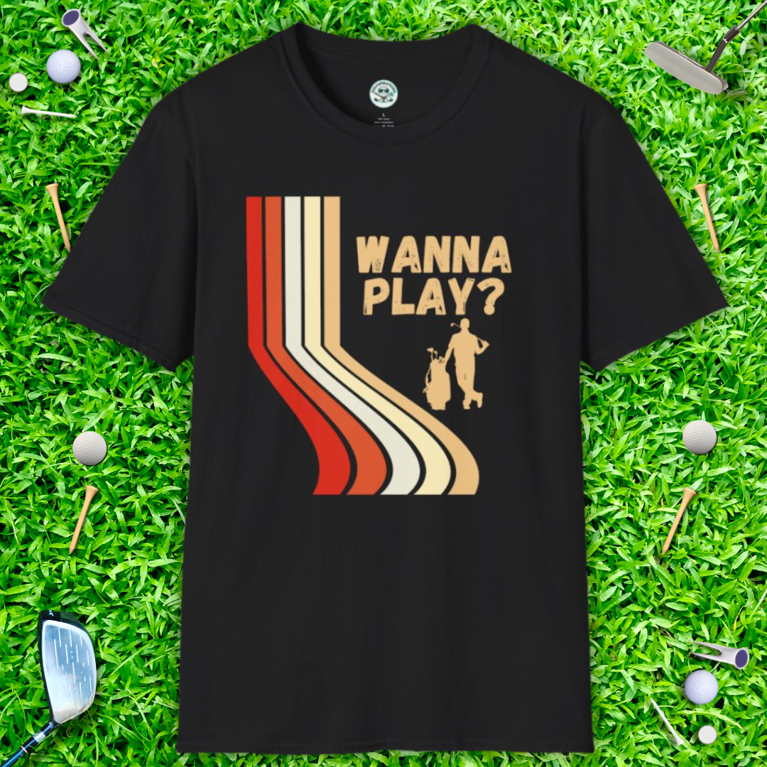 Wanna Play? Retro Golf T-Shirt