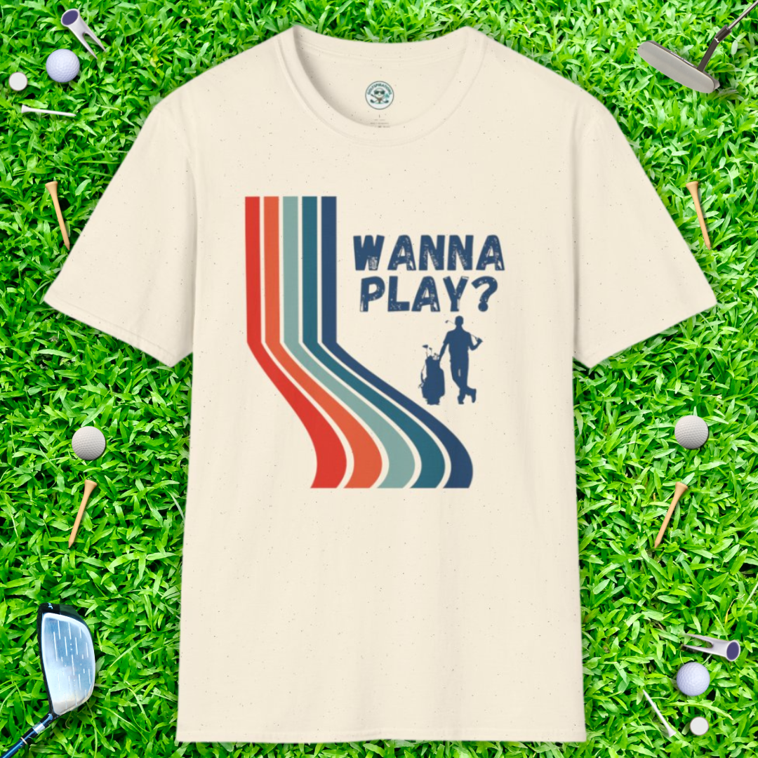 Wanna Play? Retro Golf T-Shirt
