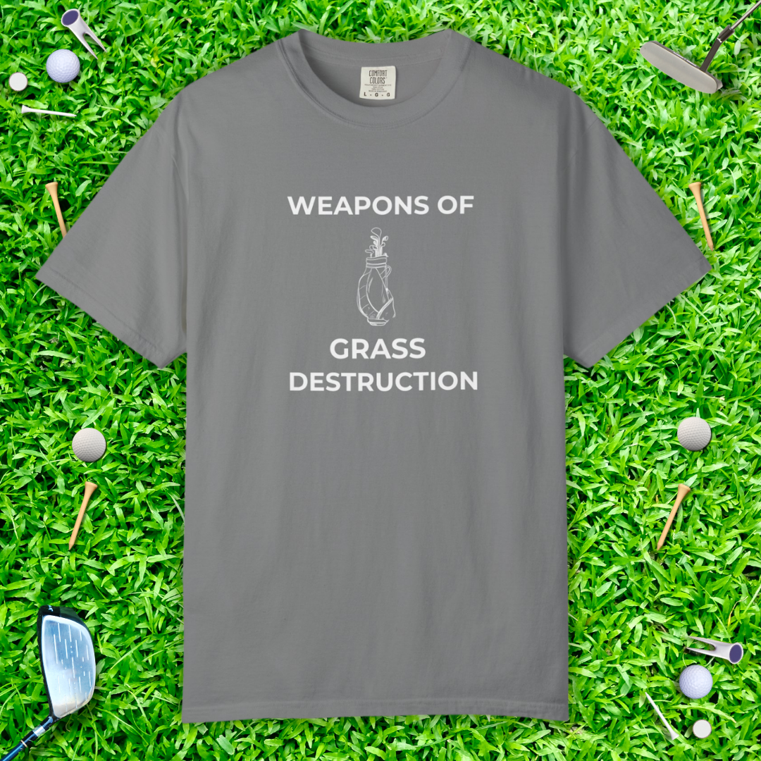 Weapons of Grass Destruction T-Shirt — Funny Golf Tee