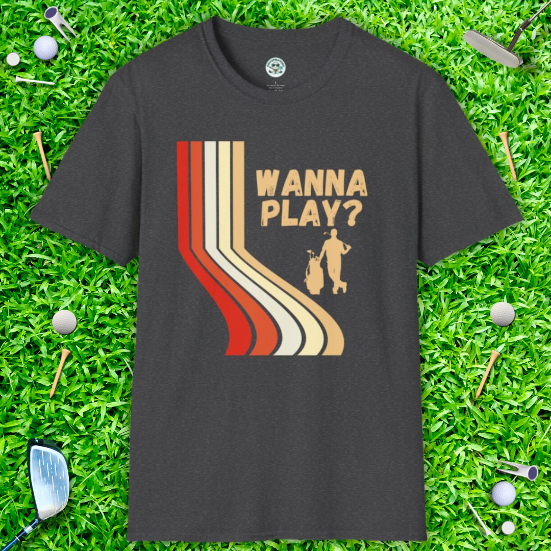 Wanna Play? Retro Golf T-Shirt