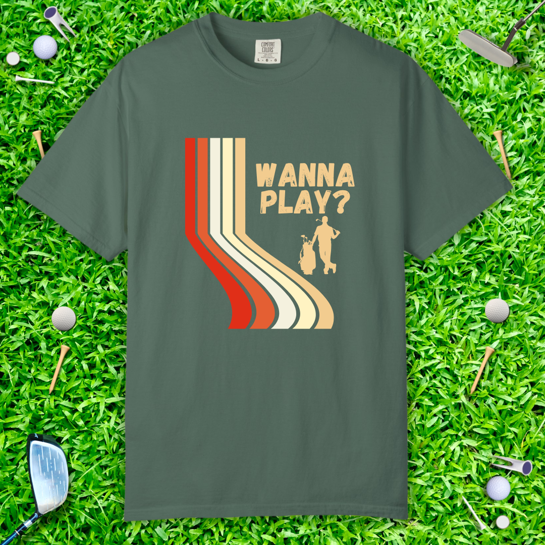 Wanna Play? Retro Golf T-Shirt