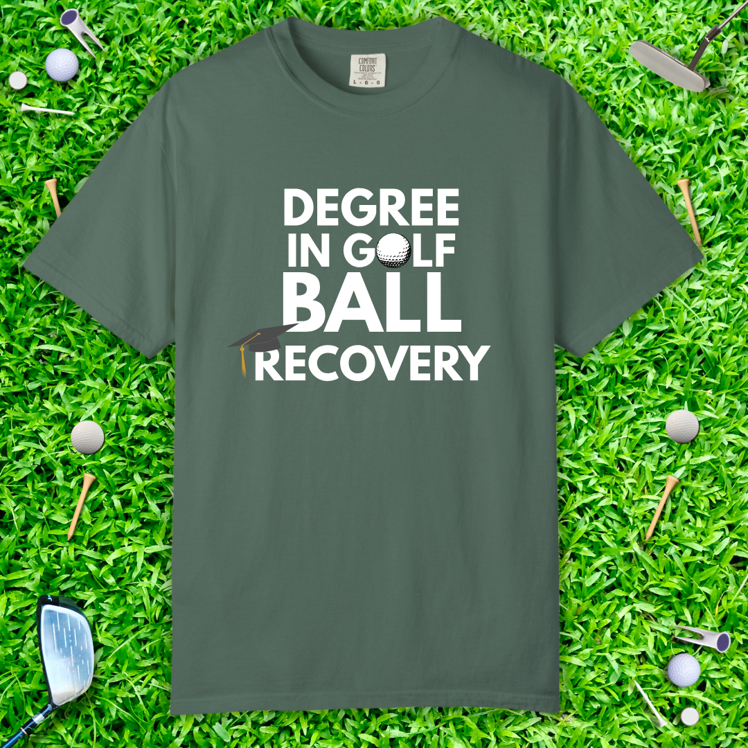 Degree in Golf Ball Recovery Funny Golf Shirt — Golf Ball Recovery T-Shirt