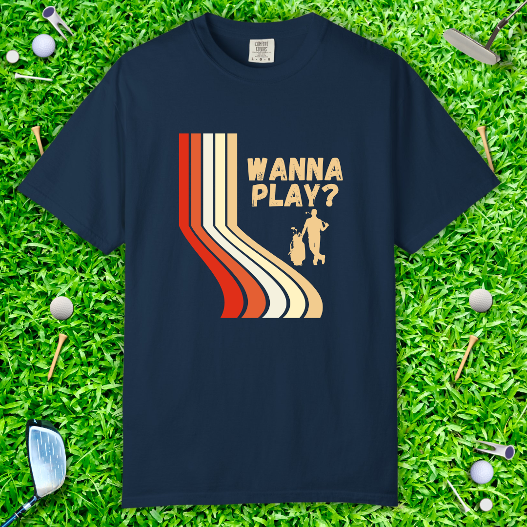 Wanna Play? Retro Golf T-Shirt
