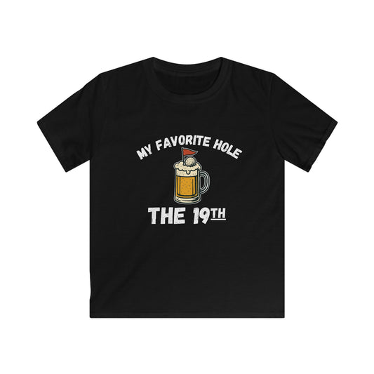 My Favorite Hole: The 19th Kids Tee — Funny Golf & Beer Shirt