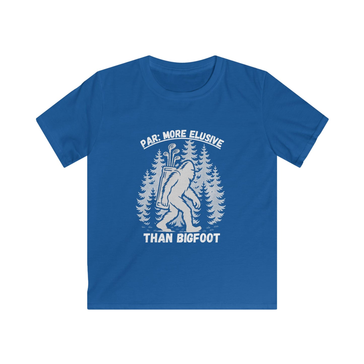 Par: More Elusive Than Bigfoot Kids T-Shirt — Funny Golf & Bigfoot Graphic Tee
