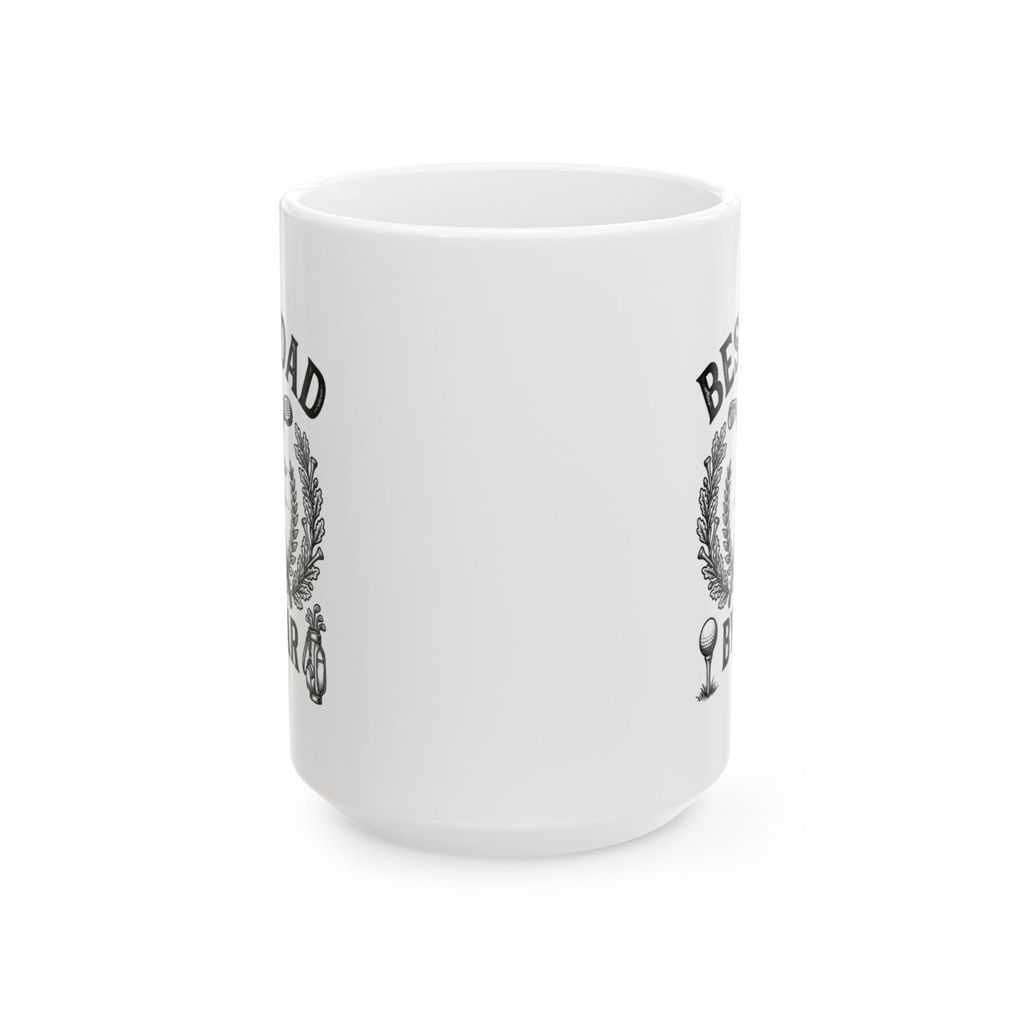 Best Dad Ever Ceramic Mug (15oz) – Vintage Laurel Coffee Cup Gift for Father’s Day