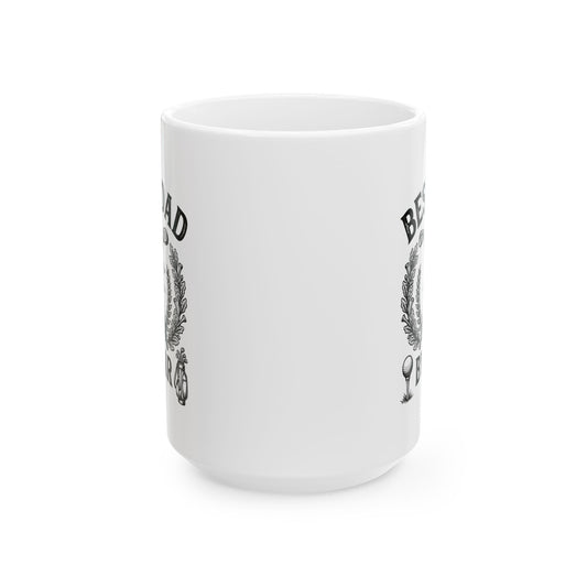 Best Dad Ever Ceramic Mug (15oz) – Vintage Laurel Coffee Cup Gift for Father’s Day