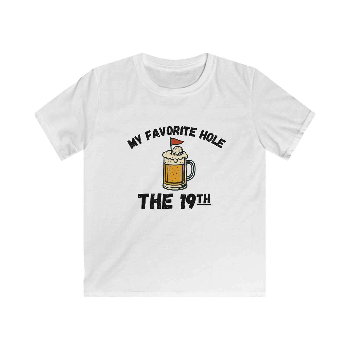 My Favorite Hole: The 19th Kids Tee — Funny Golf & Beer Shirt