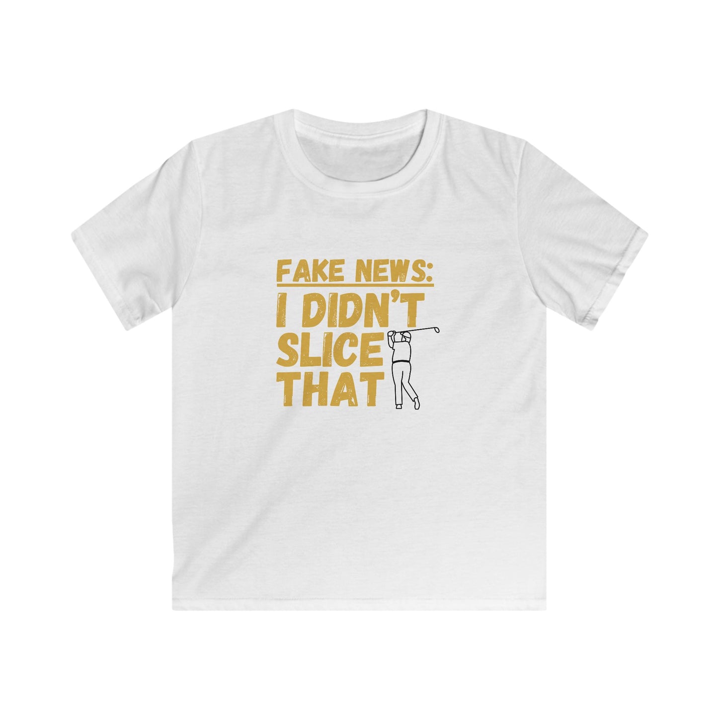 Fake News: I Didn't Slice That Kids Tee - Golf Funny Kid Shirt