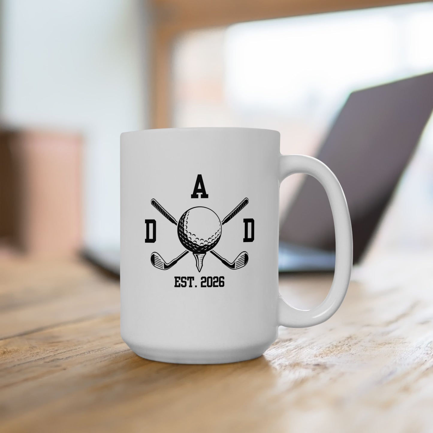 Dad Ceramic Mug — Golf Dad Coffee Cup (15oz)