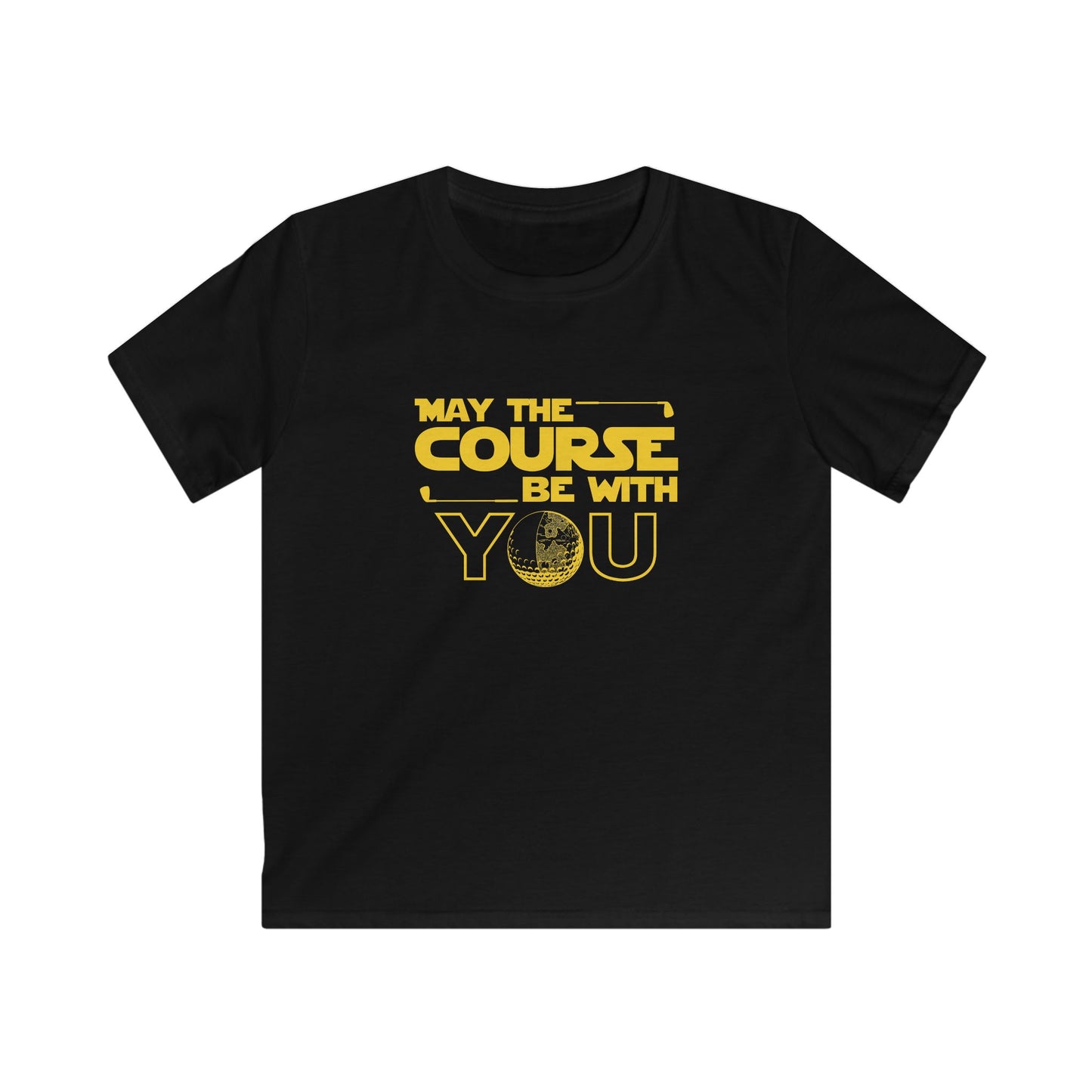May the Course Be With You Kids Tee — Golf Humor Shirt