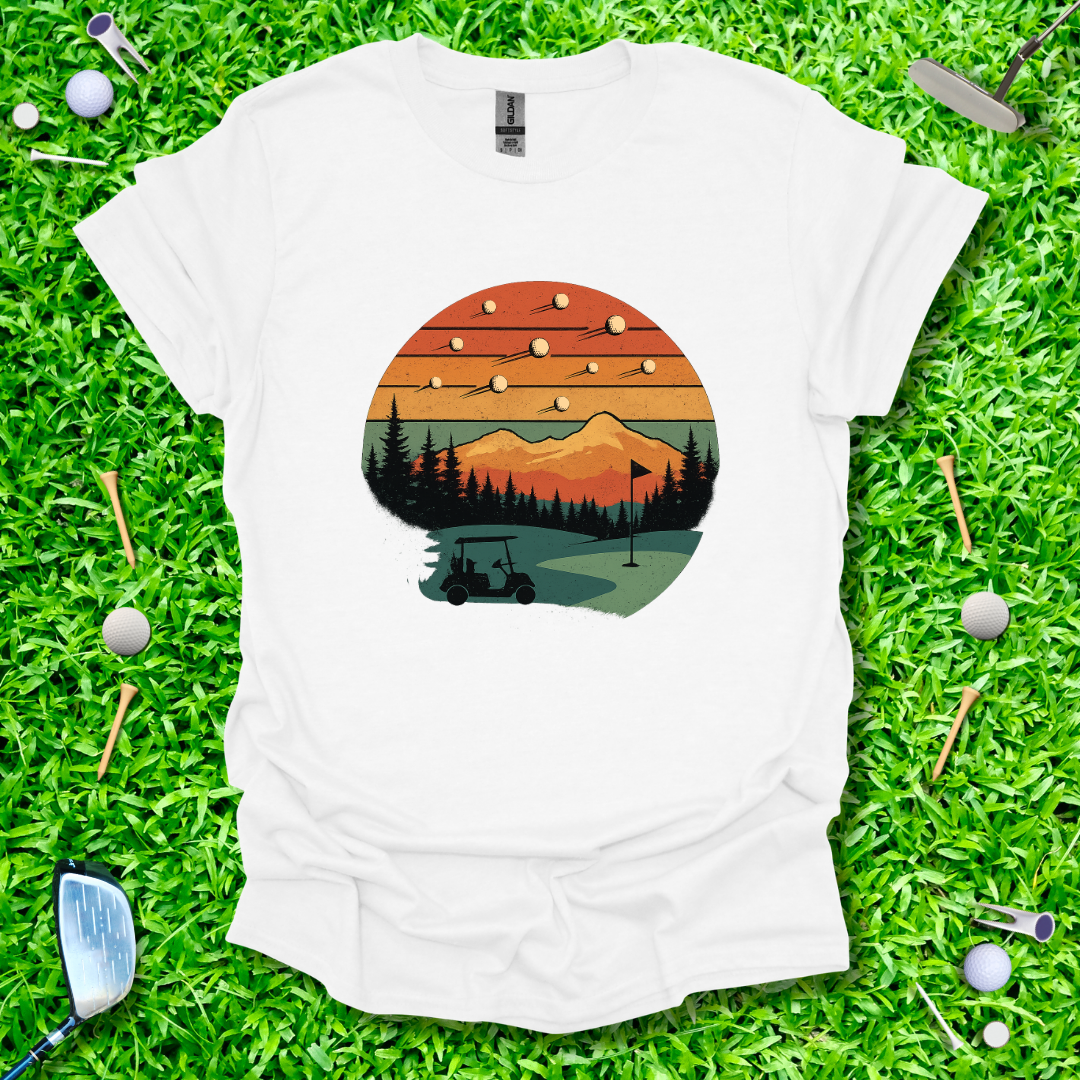 Shooting Golf Balls Retro T-Shirt