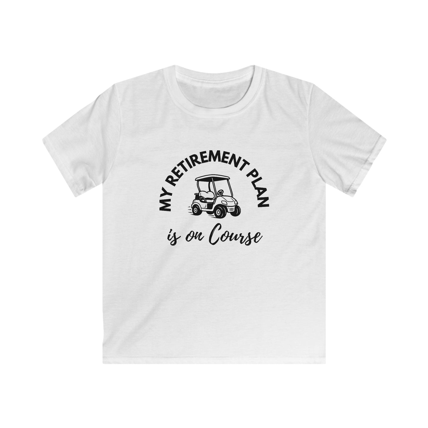 My Retirement Plan Is on Course — Golf Cart Shirt — Kids Tee
