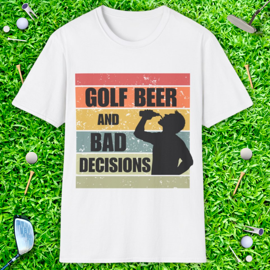 Golf Beer And Bad Decisions Retro T-Shirt