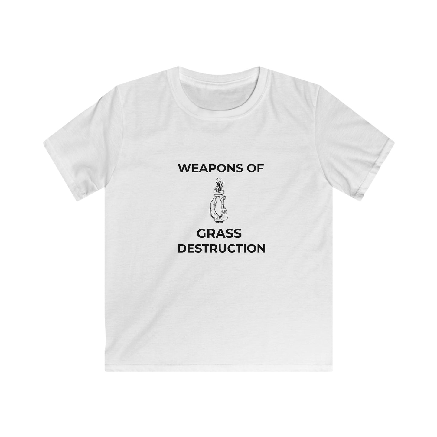 Weapons of Grass Destruction Kids T‑Shirt – Funny Golf Shirt for Kids