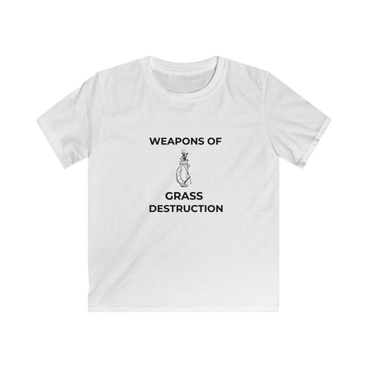 Weapons of Grass Destruction Kids T‑Shirt – Funny Golf Shirt for Kids