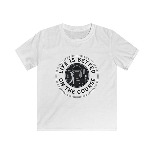Life Is Better On The Course Kids Tee — Golf Course Graphic